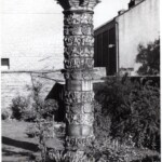 The C-listed Coade Stone pillars stood in the garden of Argyle House, Hope Lane, off Portobello High Street until 1989 when they were taken down during building work and the intact sections removed to storage by the City of Edinburgh Council.